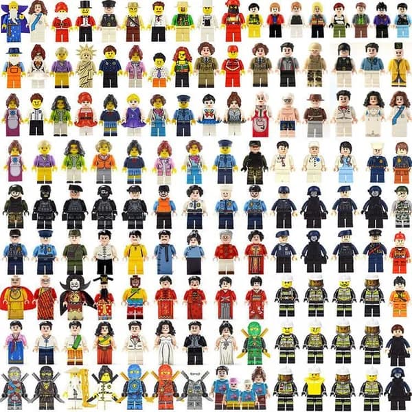 Конструктор совместимый с LEGO: фигурка минифигурки в случайной комплектации, пластиковая, для детей 7-14 лет