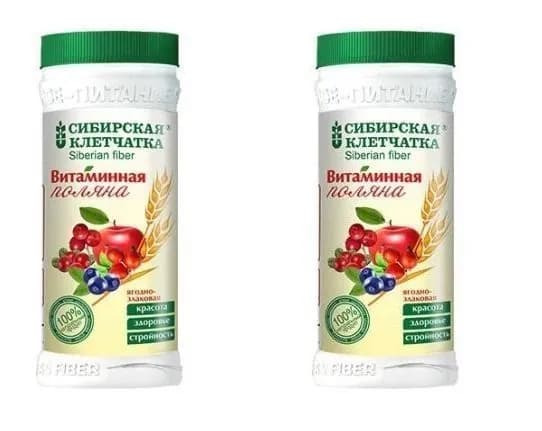 Сибирская клетчатка Клетчатка Витаминная поляна, 280 гр, 2 шт/