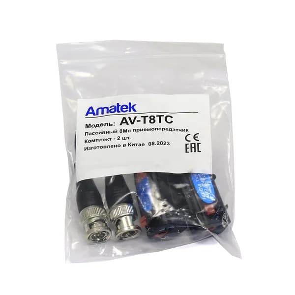 AV-T8TC - пассивный приемопередатчик AHD/TVI/CVI по витой паре UTP (8Мп)