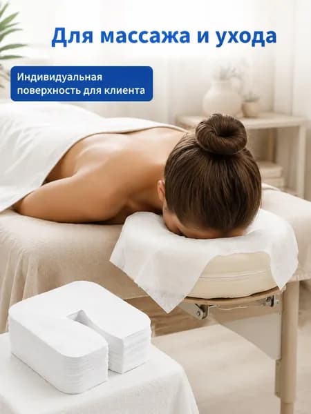Салфетки одноразовые для массажного стола, наволочки для подголовника, 100 шт