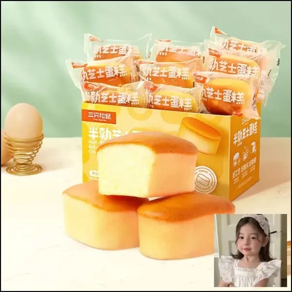 Сладкий и нежный, вкусный чизкейк 400 г (около 12 штук) Питательный завтрак для всей семьи, перекус в полночь, ежедневное развлечение, чтобы удовлетворить ваши аппетиты.