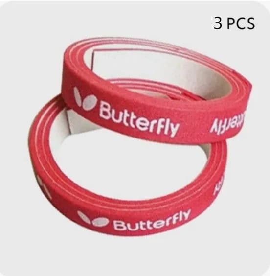 Торцевая Лента BUTTERFLY 10мм красная мягкая на ракетку (3шт) для настольного тенниса