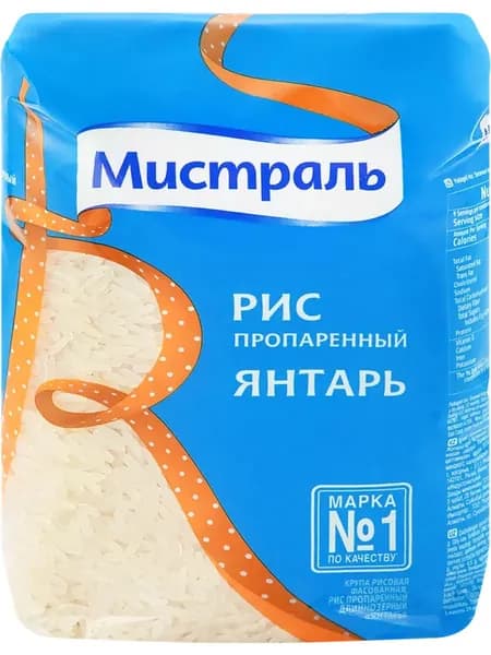 Мистраль Рис пропар. длин. Янтарь 900гр