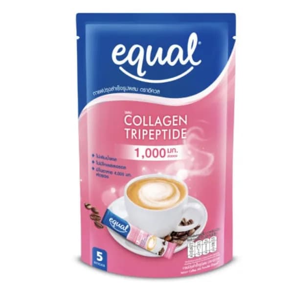 Растворимый кофе Equal Instant Coffee Mixed with Collagen (набор из 5 пакетиков) Тайланд