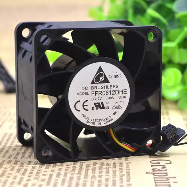 FFR0612DHE 60*38mm 12V 3.3 А 6CM большой поток воздуха сервер вентилятор