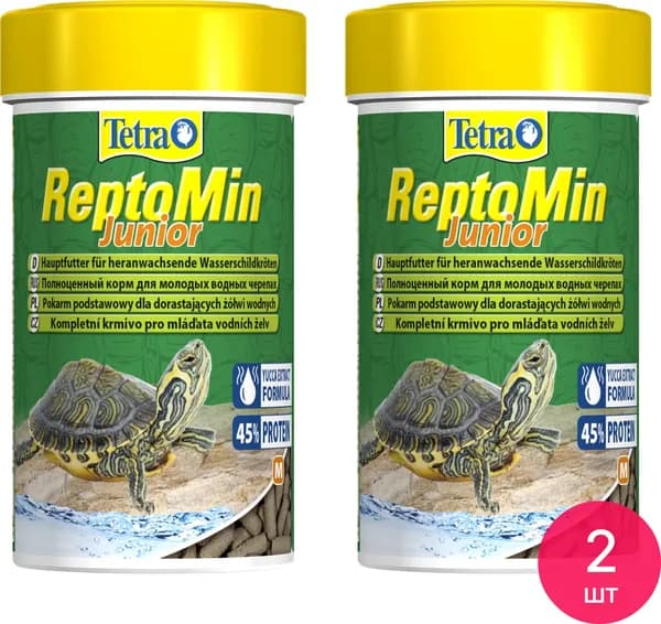 Корм для молодых водных черепах Tetra ReptoMin Junior в виде палочек 100мл (комплект из 2 шт)