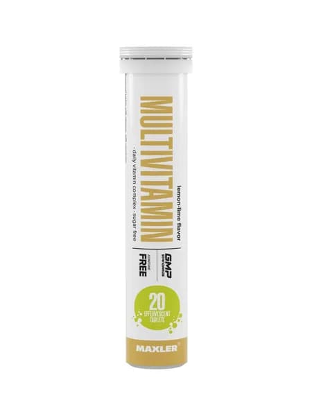 Мультивитамины Maxler Multivitamin шипучие таблетки 1 туба по 20 шт. Лимон-Лайм