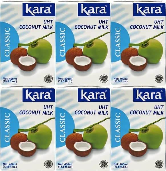 Кокосовое молоко Kara 17% 400 мл, набор: 6 штук