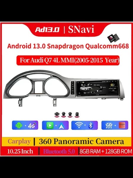 Speed Snavi Для Audi Q7 10-15 Год 8+128GB Автомагнитола