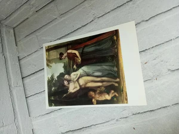 Канцелярия антикварная/винтажная Открытка Пьер-Поль Прюдон Невинность предпочитающая Любовь Богатству