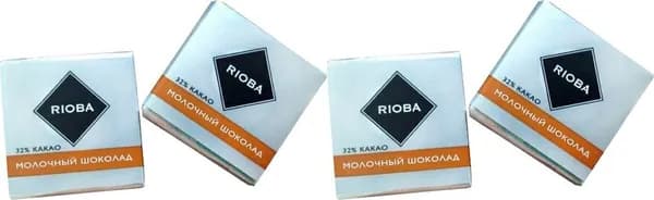 Шоколад Rioba молочный 32% какао, комплект: 2 упаковки по 20 г