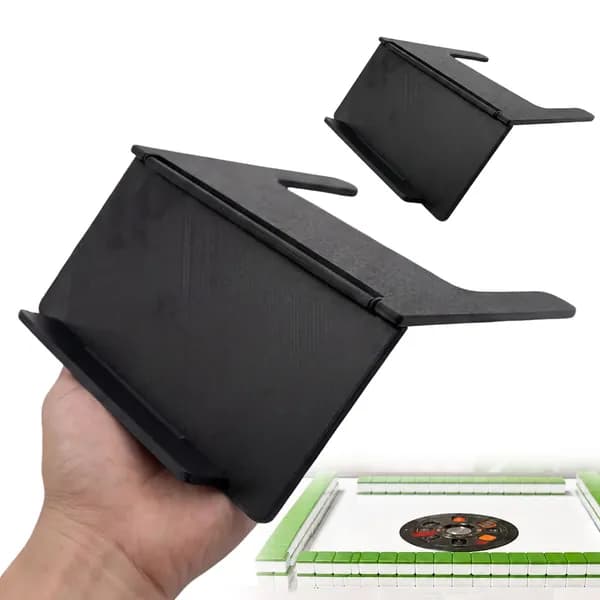 Чёрный держатель для карт маджонг с наклонной подставкой и складным дизайном