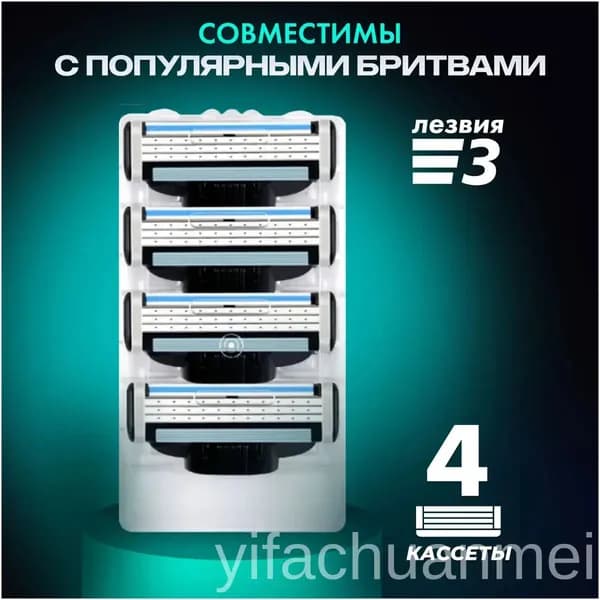 Сменные кассеты для мужских бритв