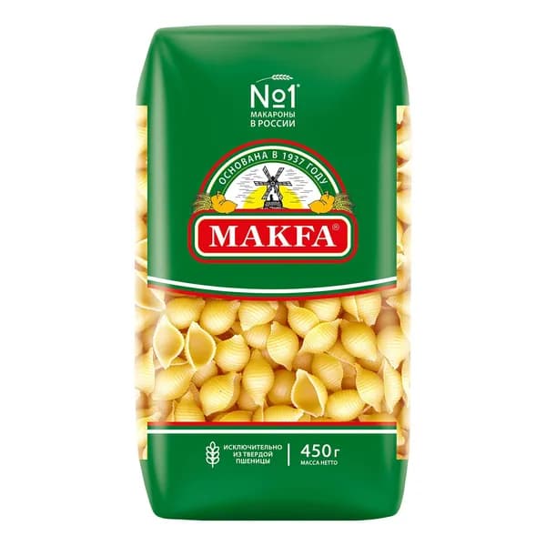 Макаронные изделия Makfa Ракушки 450 г