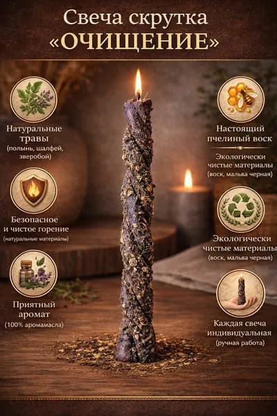Свеча скрутка "Очищение"