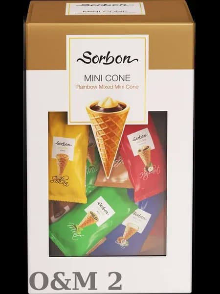 Конфеты SORBON Мини-рожки ассорти Радуга 2шт D