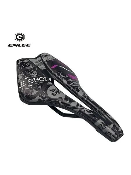 Седло велосипедное Enlee DS-30L фитнесс/спорт, MTB, с цветным принтом, унисекс.
