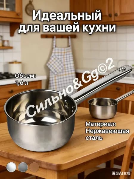 Ковш хозяйственный "chufang", нержавеющая сталь, 1.6 л, 1 шт