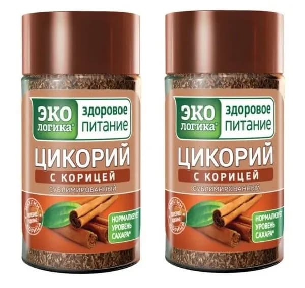 Экологика Цикорий натуральный растворимый с Корицей, 85 гр, 2 упаковки