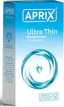 Презервативы Aprix / Априкс Ultra Thin из мягкого натурального латекса со смазкой 12шт.