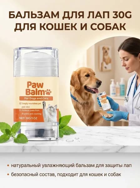 30 г бальзам для лап домашних животных, подходящий для ухода за кошками и собаками в зимний период