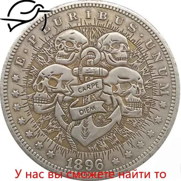 1 монета с черепом Моргана и памятным значком капитана пирата, подходящим для коллекции