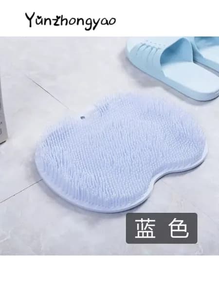 yunzhongyao Мочалка массажная для тела и ног силиконовая, массажный коврик для ног, мочалка на присосках, щетка силиконовая для ног и тела, 20cmx28cm