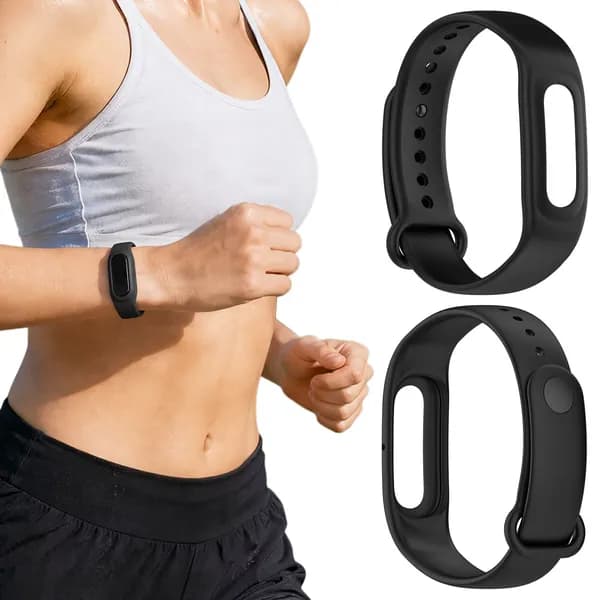 Силиконовый ремешок для Fitbit Air, чёрный, 254 мм