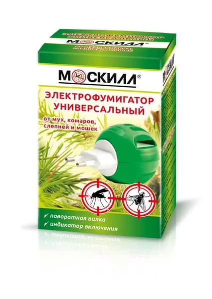 Электрофумигатор универсальный МОСКИЛЛ для пластин и жидкостей