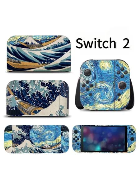 Защитная плёнка + наклейки для Nintendo Switch 2 защита от пыли-1