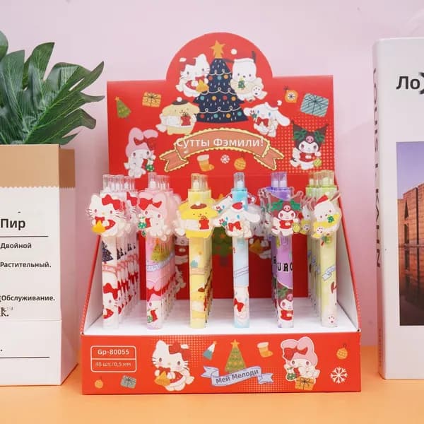 Магнитная ручка Sanrio, 0.5 мм, пластиковая, с магнитным клипом для ежедневных записей