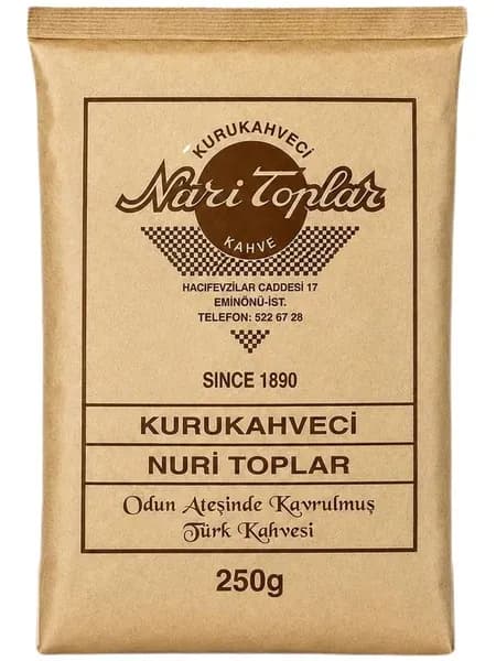 Kurukahveci Nuri Toplar Турецкий молотый кофе, 100% арабика, средняя обжарка, 250 г