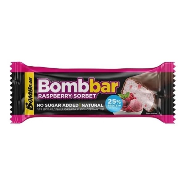 Протеиновый батончик BombBar малиновый сорбет 40 г