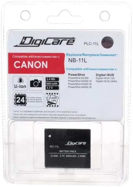 Аккумуляторная батарея для фотоаппарата DigiCare, 660 мАч (PLC-11L)