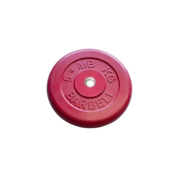 Блины для штанги и гантелей MB Barbell 5 кг 26 мм красный