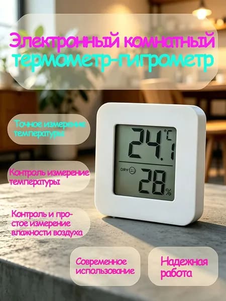 Цифровой термометр гигрометр для дома, контроль влажности