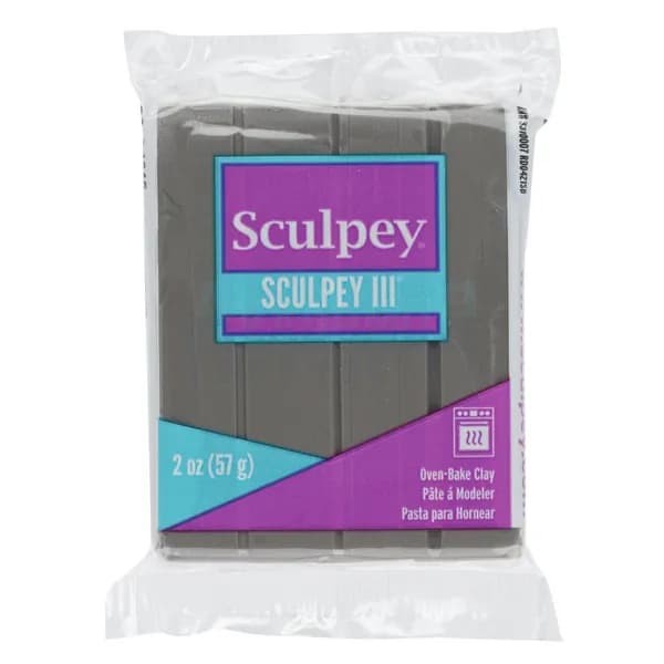 Полимерная глина Sculpey III 1645 цвет серый слон 57 гр.