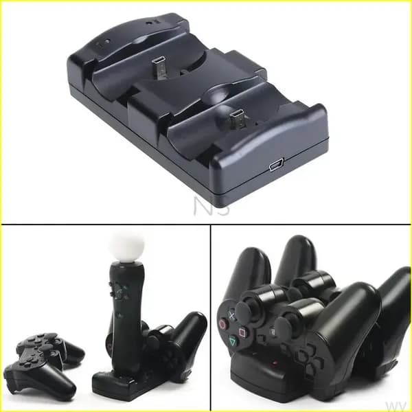 Качественный вертикальный док для беспроводных контроллеров PS3 и PS3 Move, зарядка включена