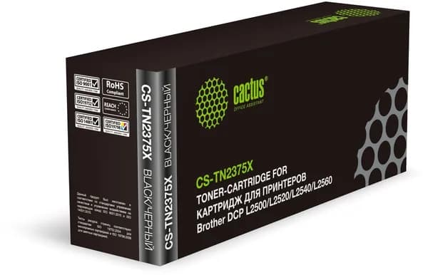 Картридж лазерный Cactus CS-TN2375X TN-2375 черный (5200стр.) для Brother DCP L2500/L2520/L2540/L256