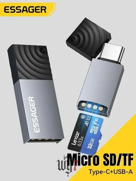 2 в 1 TF SD Card Reader Адаптер USB 2.0 для карт памяти Smart High Speed Card Reader Конвертер для ПК Аксессуары для ноутбуков