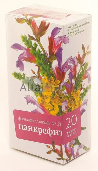 Фиточай Алтай №21 панкрефит, 20 пакетиков по 2г