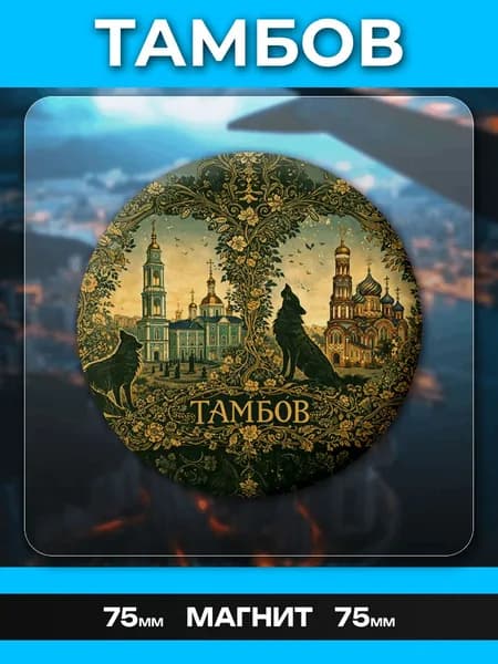 Магниты Тамбов. 1 шт диаметром 75 мм.