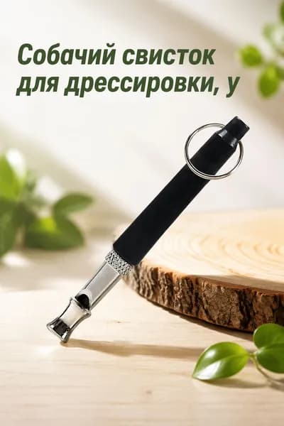 Собачий свисток для дрессировки, ультразвуковой свисток для собак, с кольцом и шнурком, для выгула и тренировки