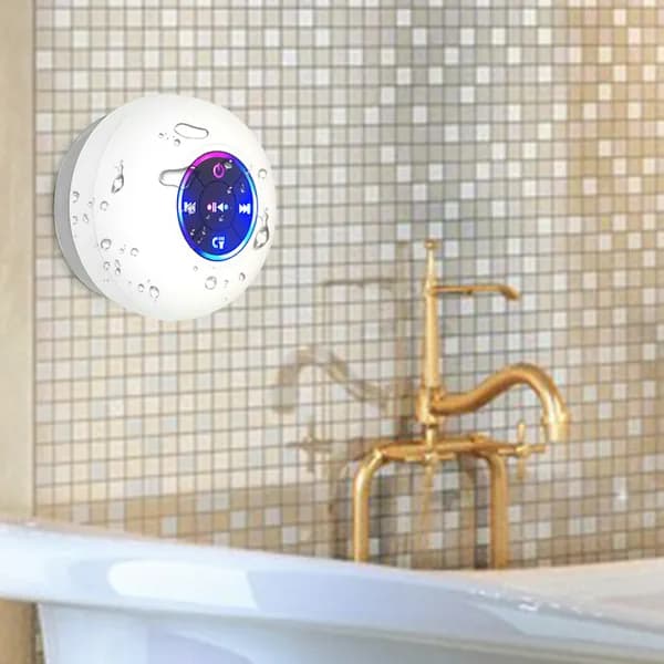 Портативная Bluetooth-колонка с LED-подсветкой, присоской и водозащитой