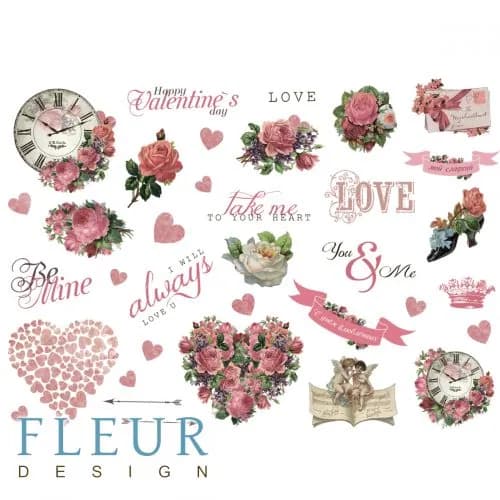 Листы 5 штук для вырезания"Вee mine" Fleur design, А4