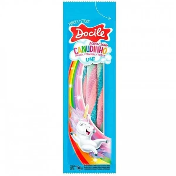 Жевательный мармелад DOCILE UNICORN SOUR STRAWBERRY COLORED PENCIL 70г
