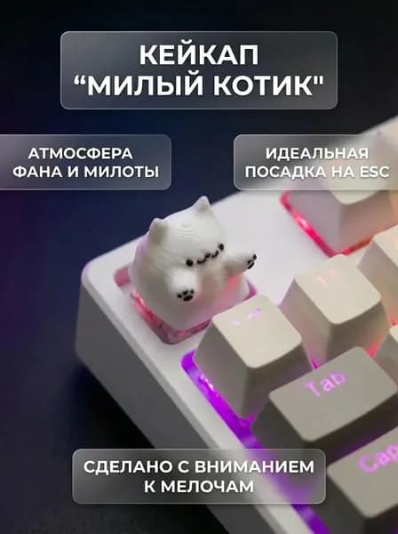 Кейкап для механической клавиатуры (Cat)