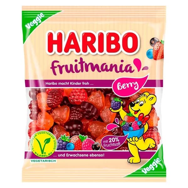 Жевательный мармелад Haribo Fruitmania Berry со вкусом ягод (Германия), 160 г