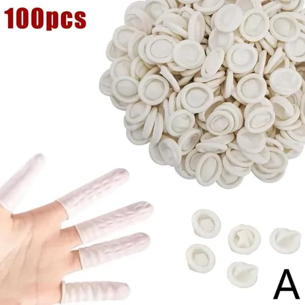 100pcs Перчатки медицинские резиновые однопалые,Многофункциональные перчатки