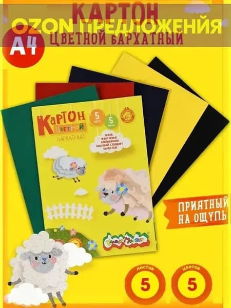 Картон A4, количество листов: 5